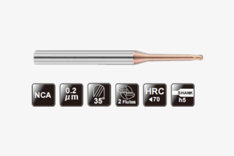 極超微粒斜度球頭銑刀2FLUTES